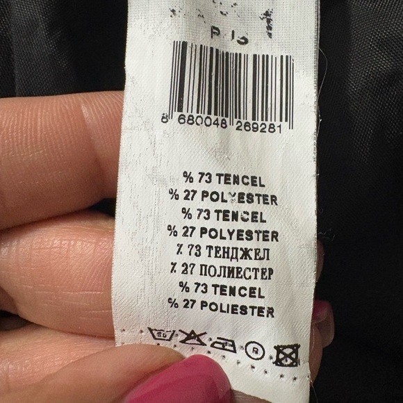 Polo Garage High/Low Maxi/Midi Black Sleeveless Dress with Pockets, V Neck Small - Picture 14 of 16